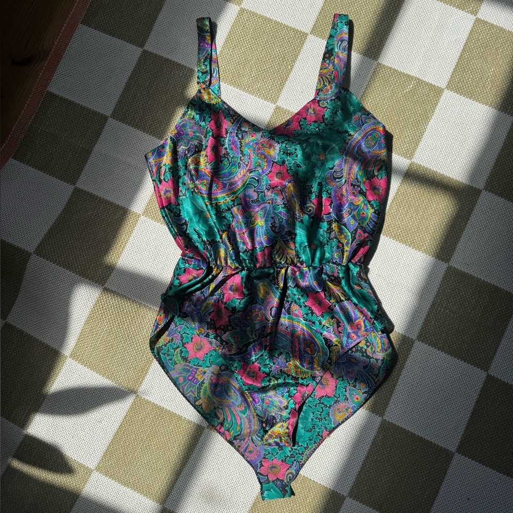 Retro Scalloped Paisley Onesie